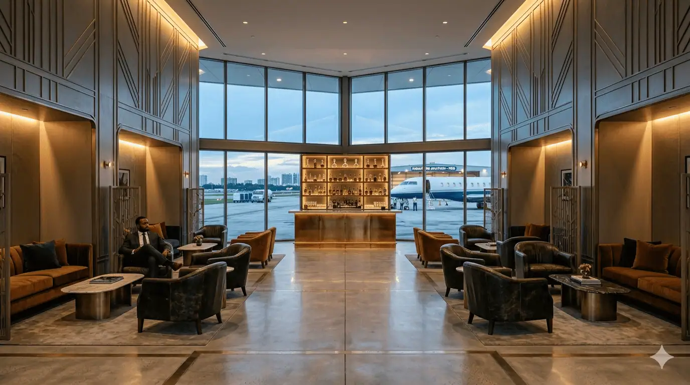 Luxury fbo terminal lounge opa locka executive airport opf